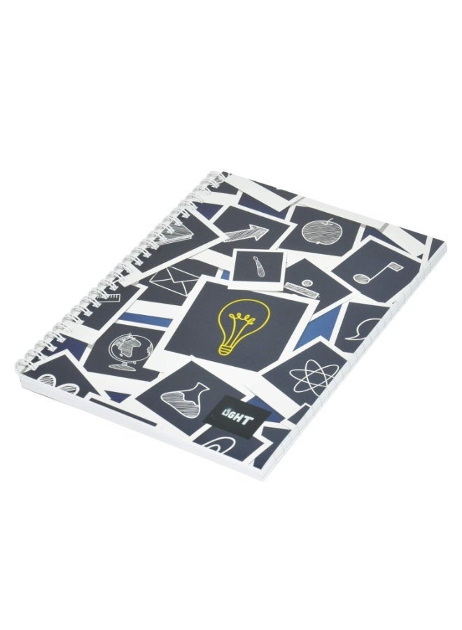 FIS 10-Piece Light Spiral Soft Cover Notebook Single Ruled (100 Sheet) A5 Size - LINBA51604S - Image 2